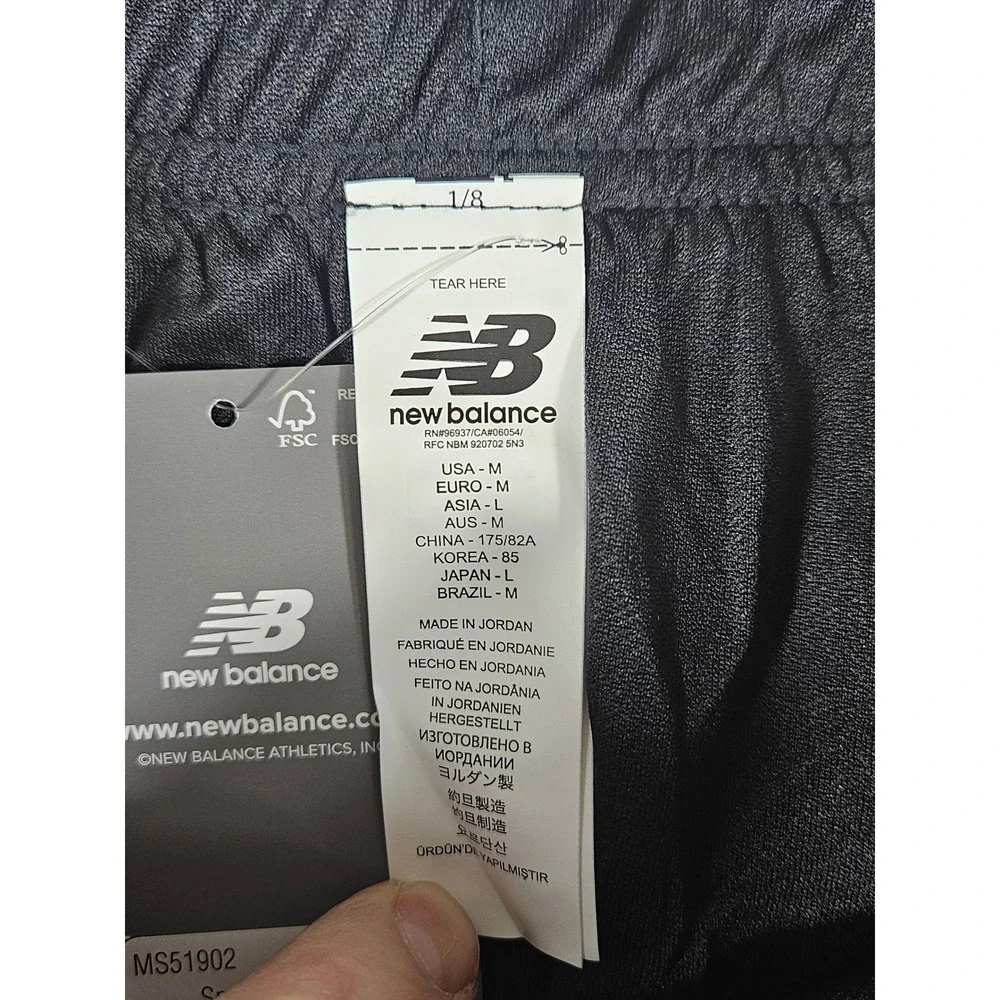 New Balance Mens Sport Short 7 Inch Black Running Training MS51902 Size Medium